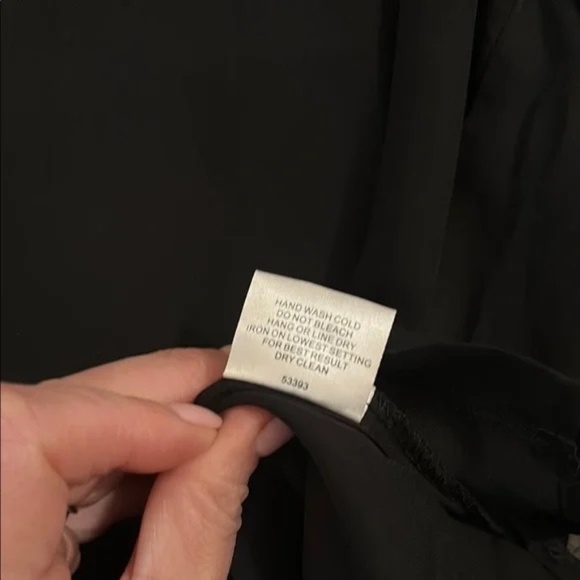 Free Generation LA Black Blouse with Puff Sleeves and Notched Collar sz M - Picture 5 of 6